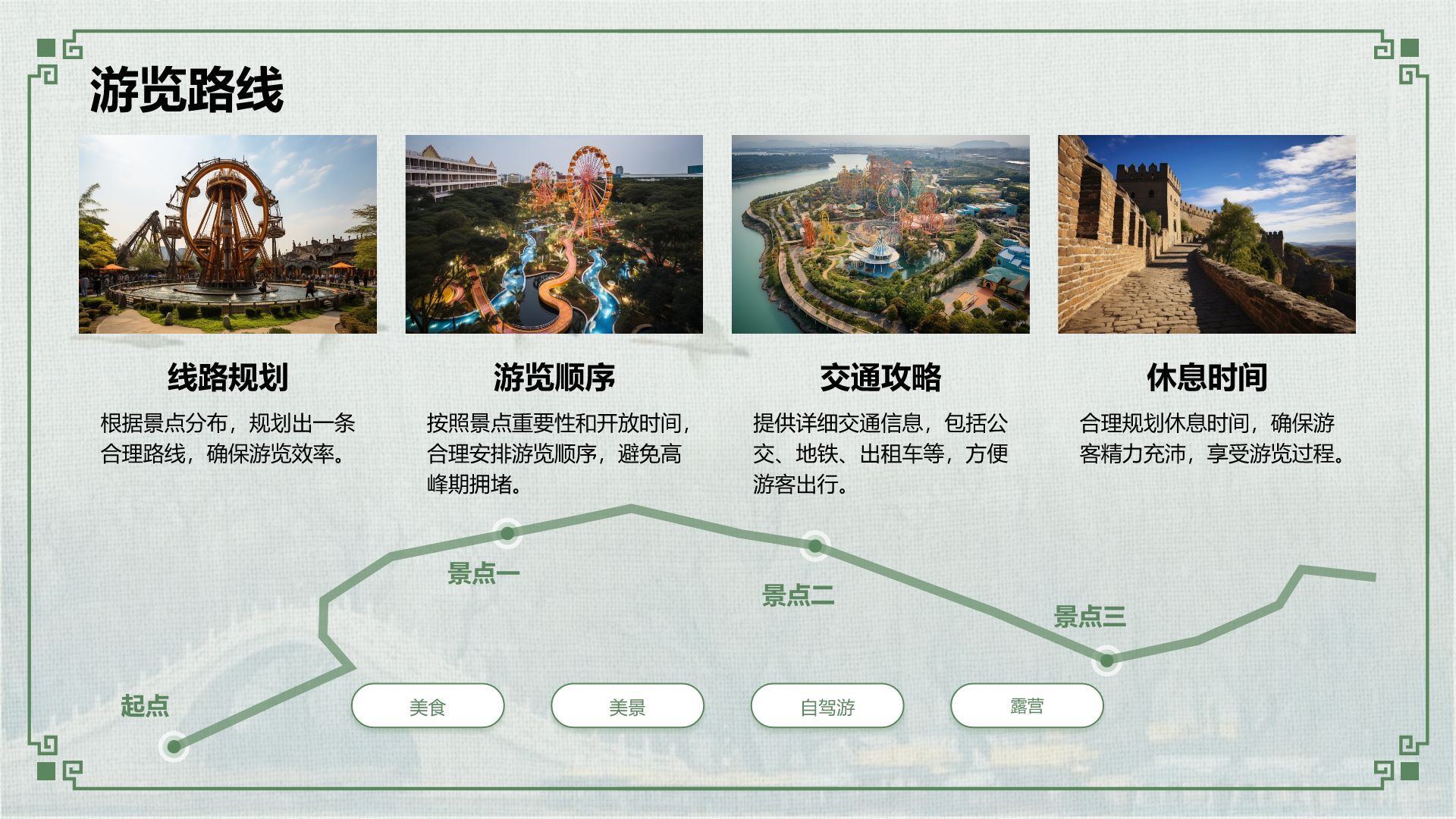 灰色摄影风我的家乡旅游景点推荐指南PPT模板