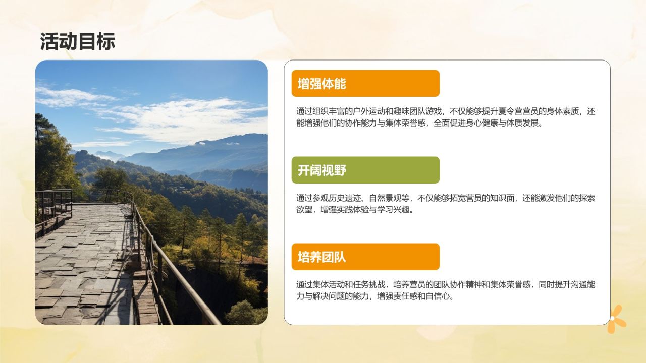 橙色卡通风暑假夏令营活动总结汇报PPT模板