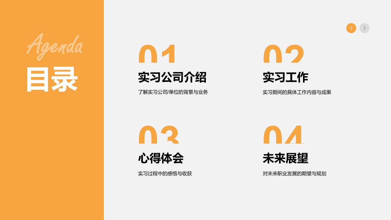 橙色3D风大学生实习报告总结PPT模板