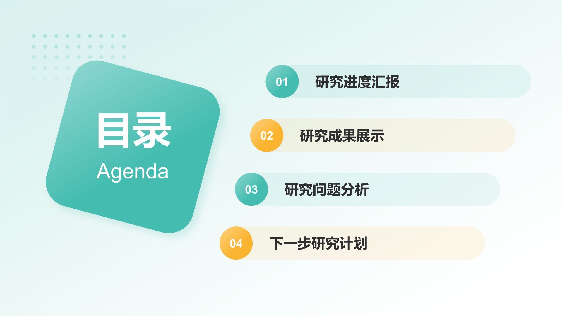 绿色几何风研究生组会汇报PPT模板