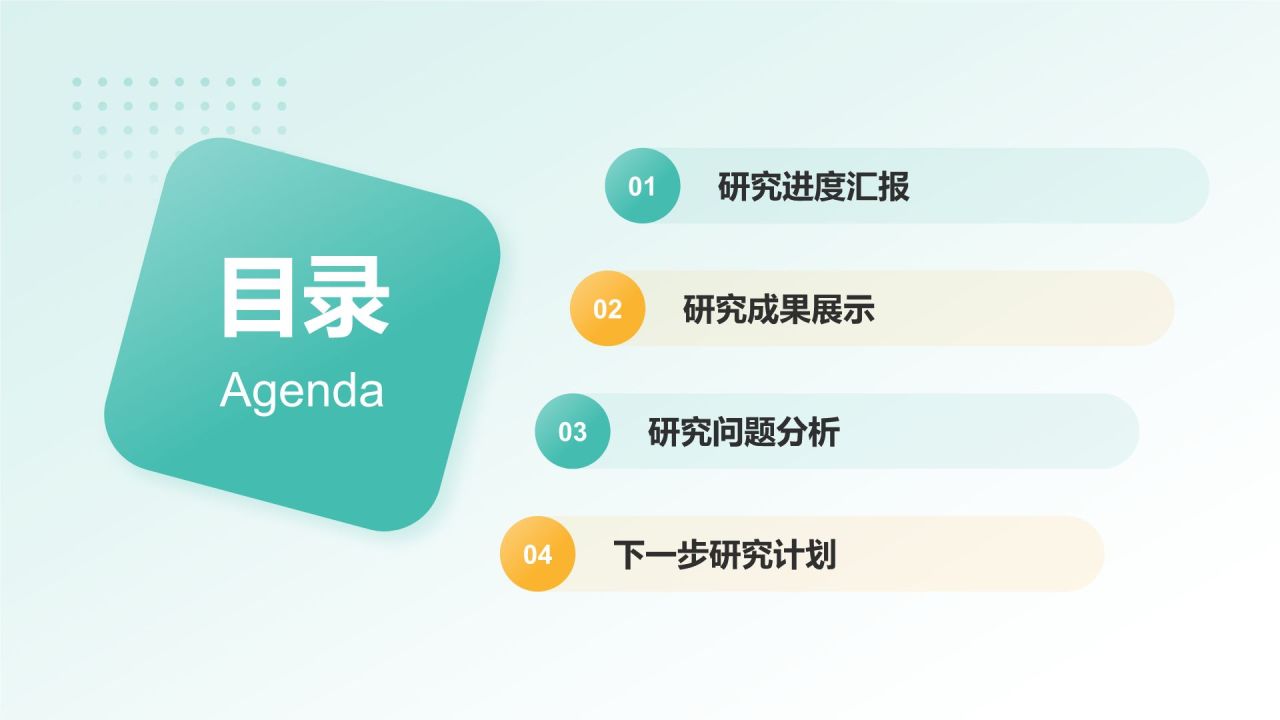绿色几何风研究生组会汇报PPT模板