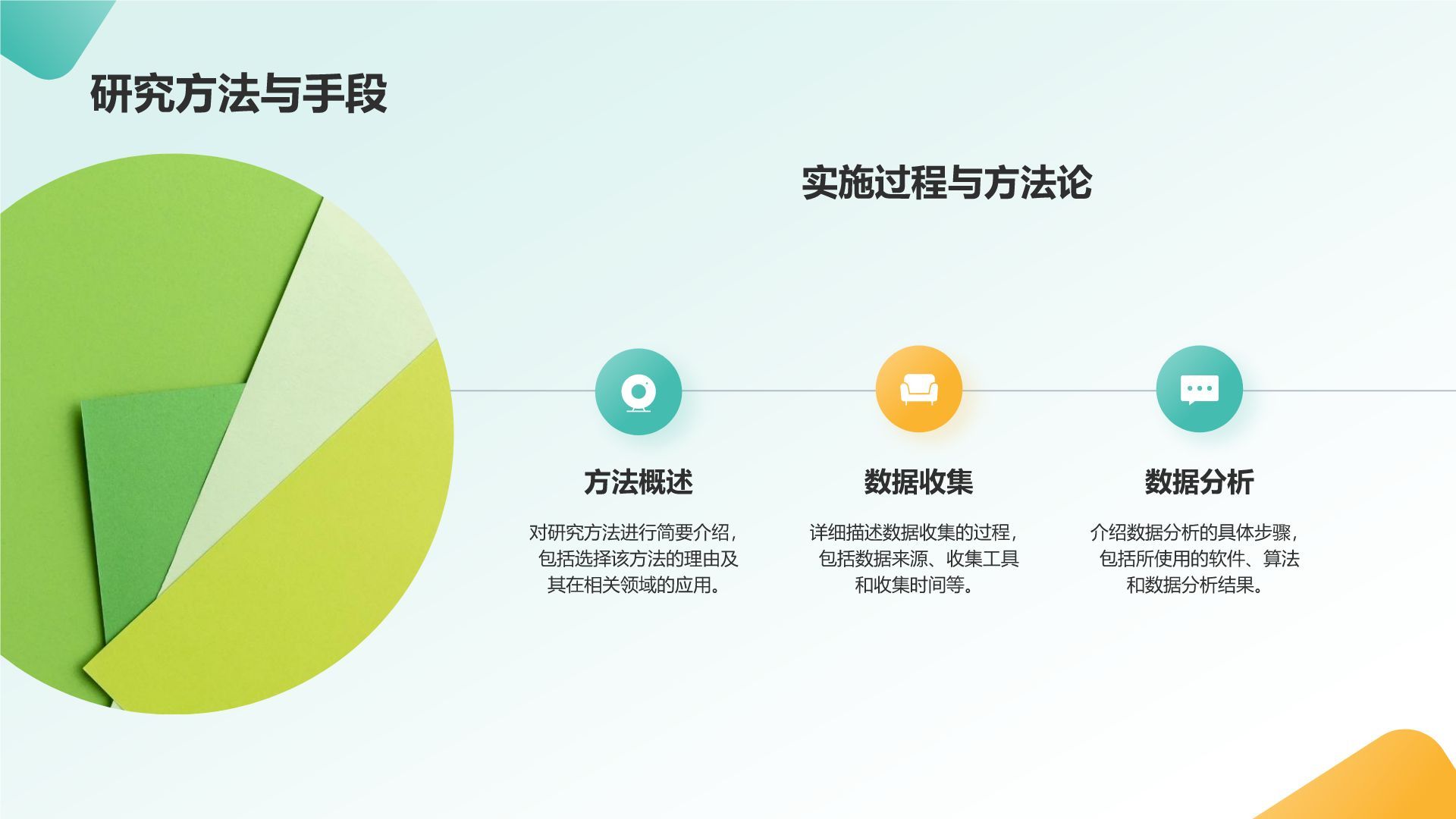 绿色几何风研究生组会汇报PPT模板