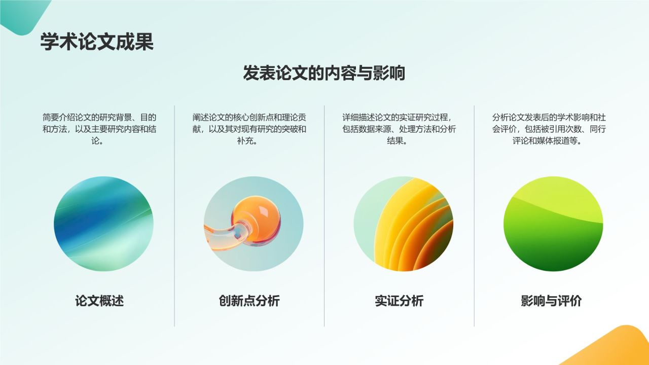 绿色几何风研究生组会汇报PPT模板