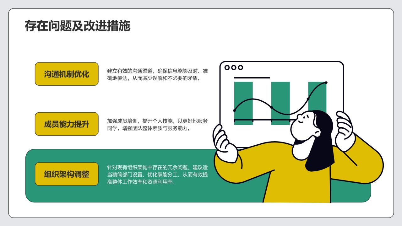 绿色插画风学生会换届竞选汇报PPT模板