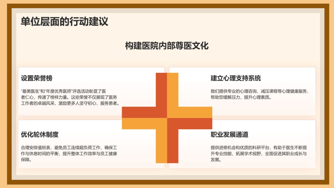 红色插画风中国医师节科普介绍PPT模板