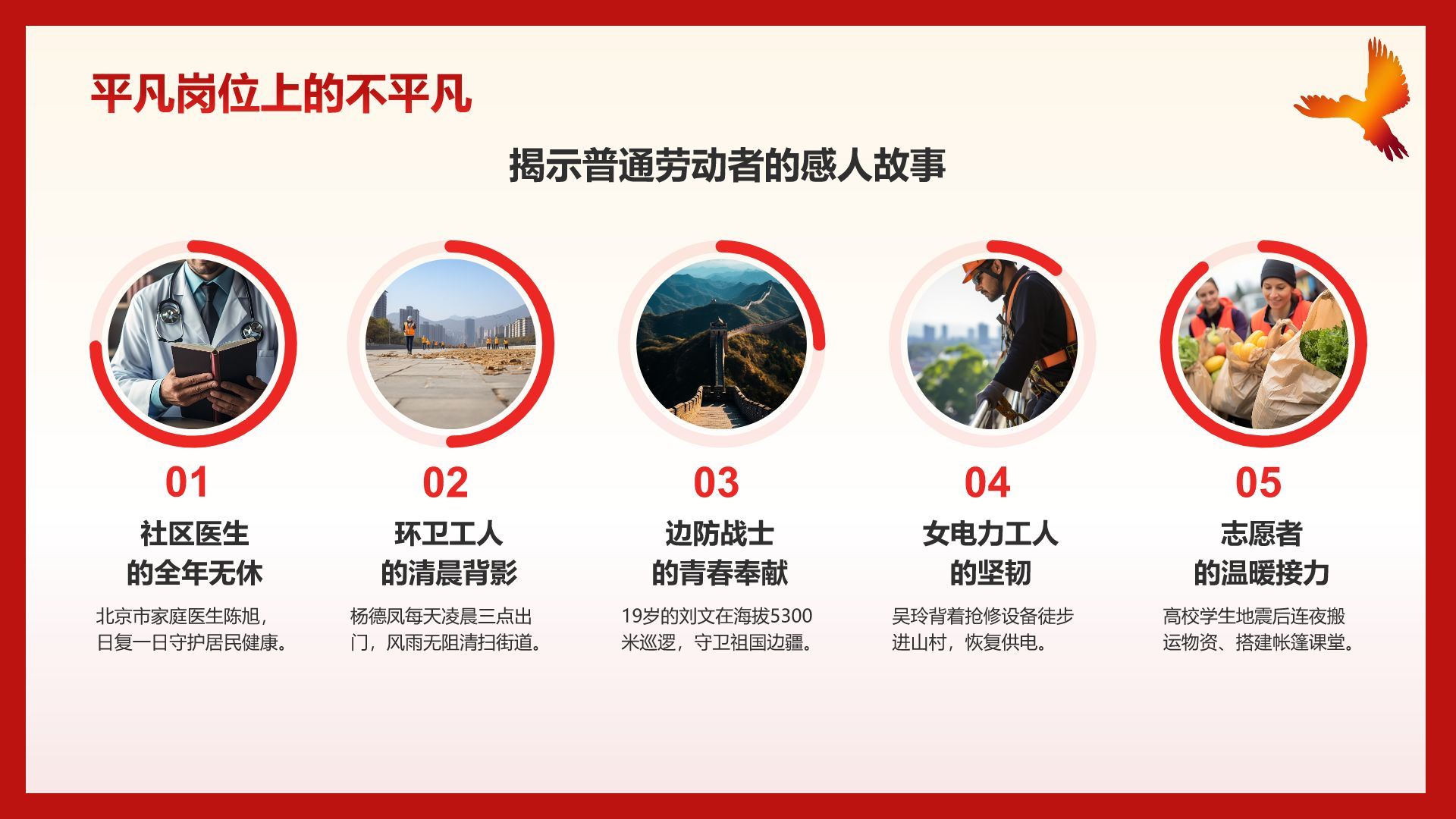 红色党政风致敬最可爱的人PPT模板
