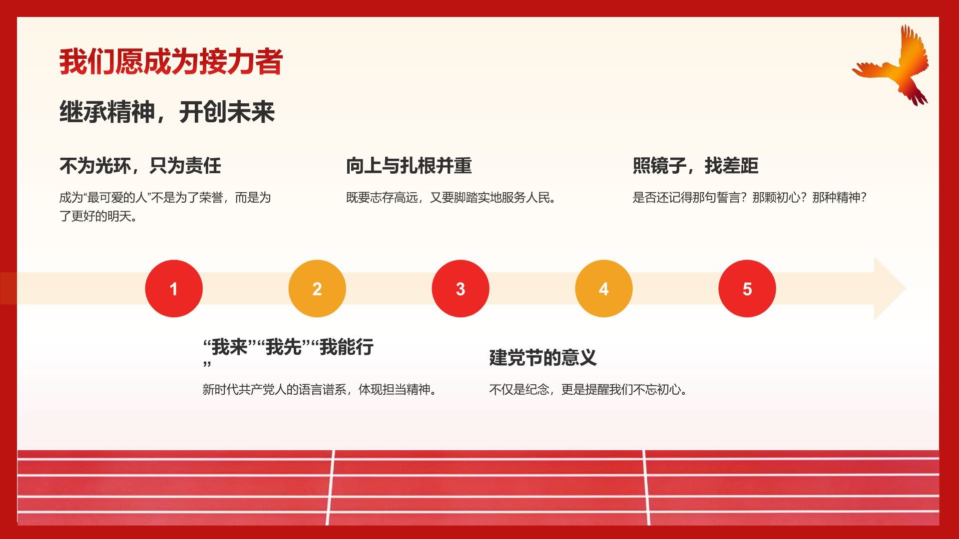 红色党政风致敬最可爱的人PPT模板