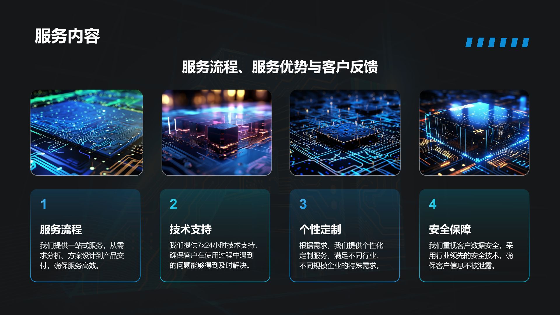 蓝色科技风商业计划书创业路演PPT模板
