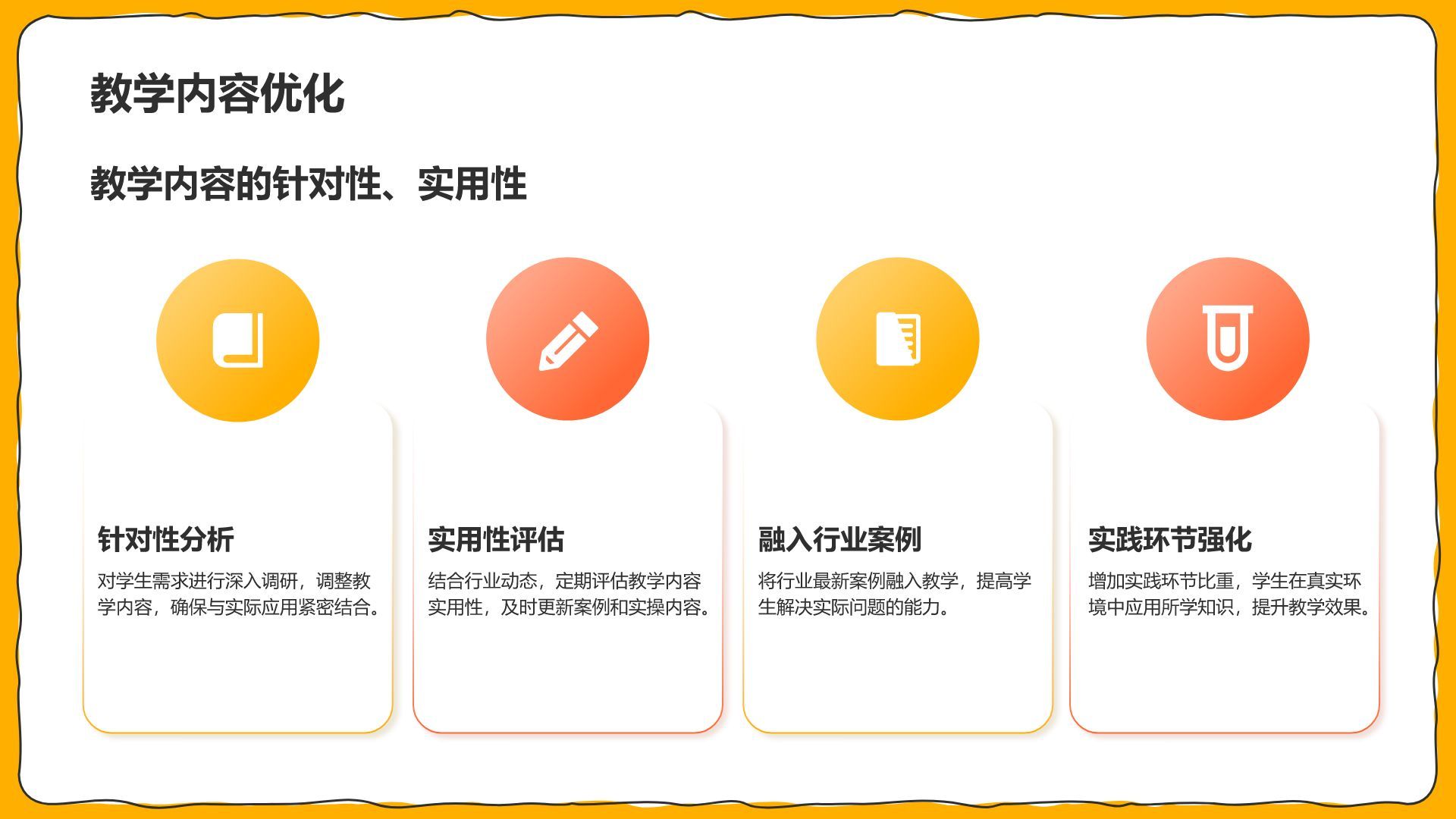 橙色插画风试用期转正述职报告PPT模板