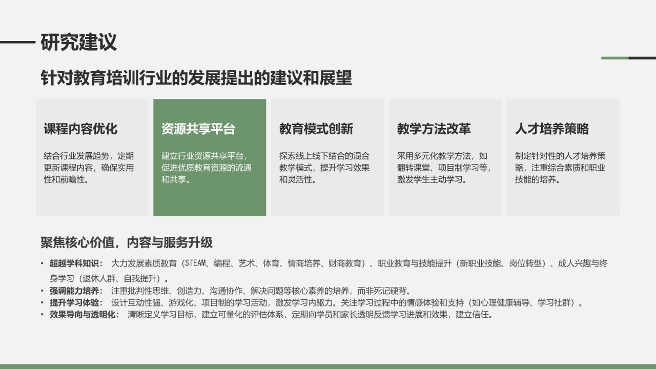 绿色商务风学术文献汇报展示PPT模板