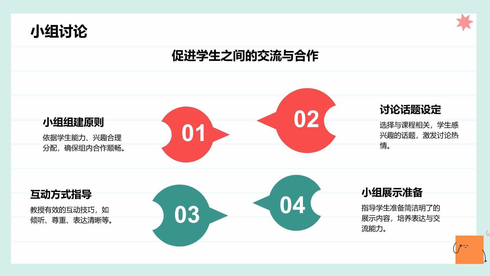 绿色卡通风小学教学课件PPT模板