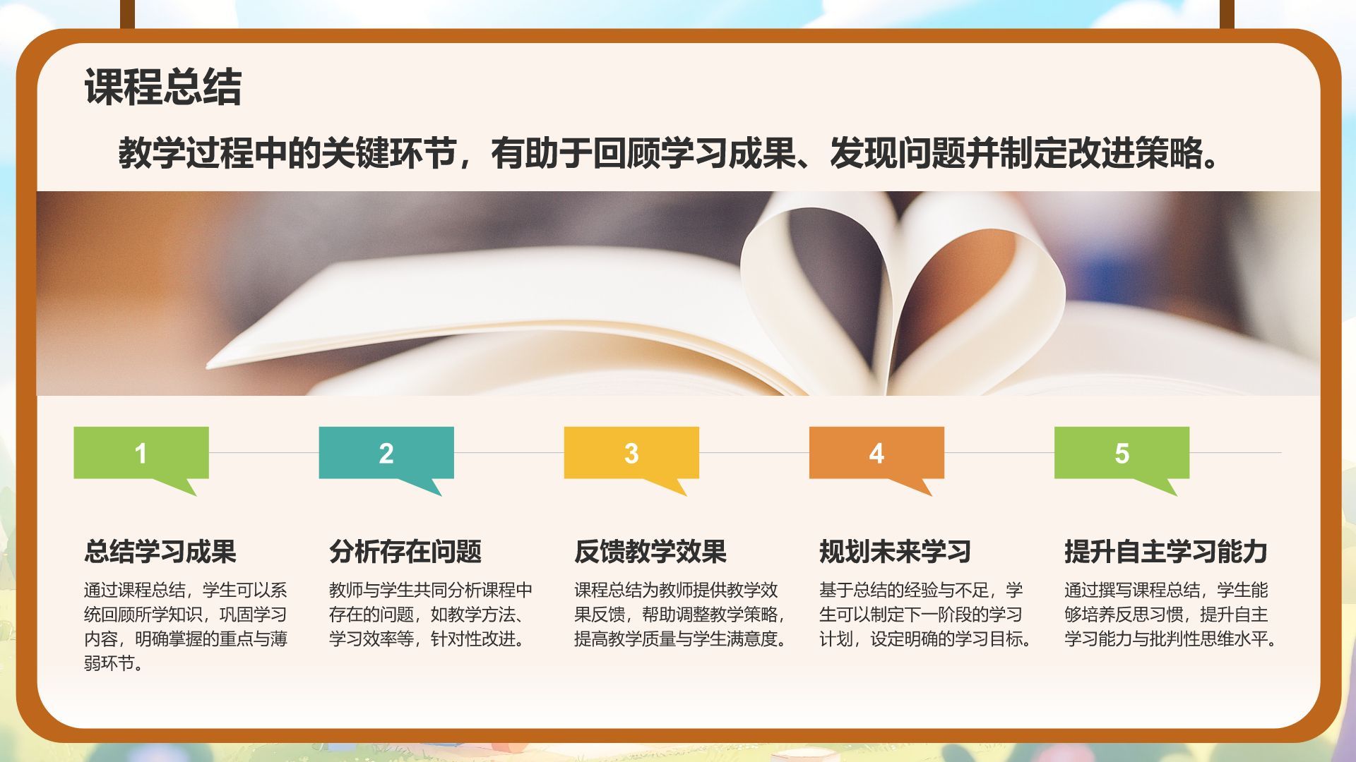 绿色卡通风小学教学课件PPT模板