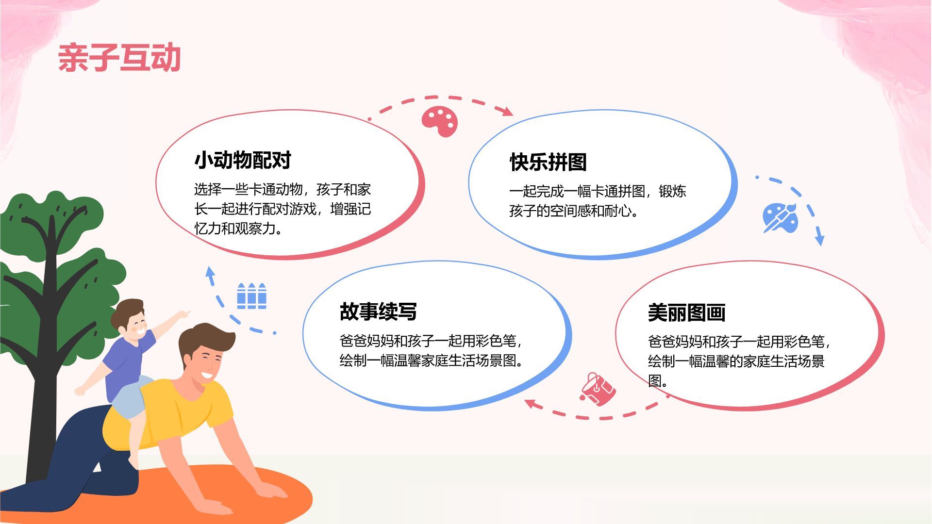 粉色卡通风小学教学课件PPT模板