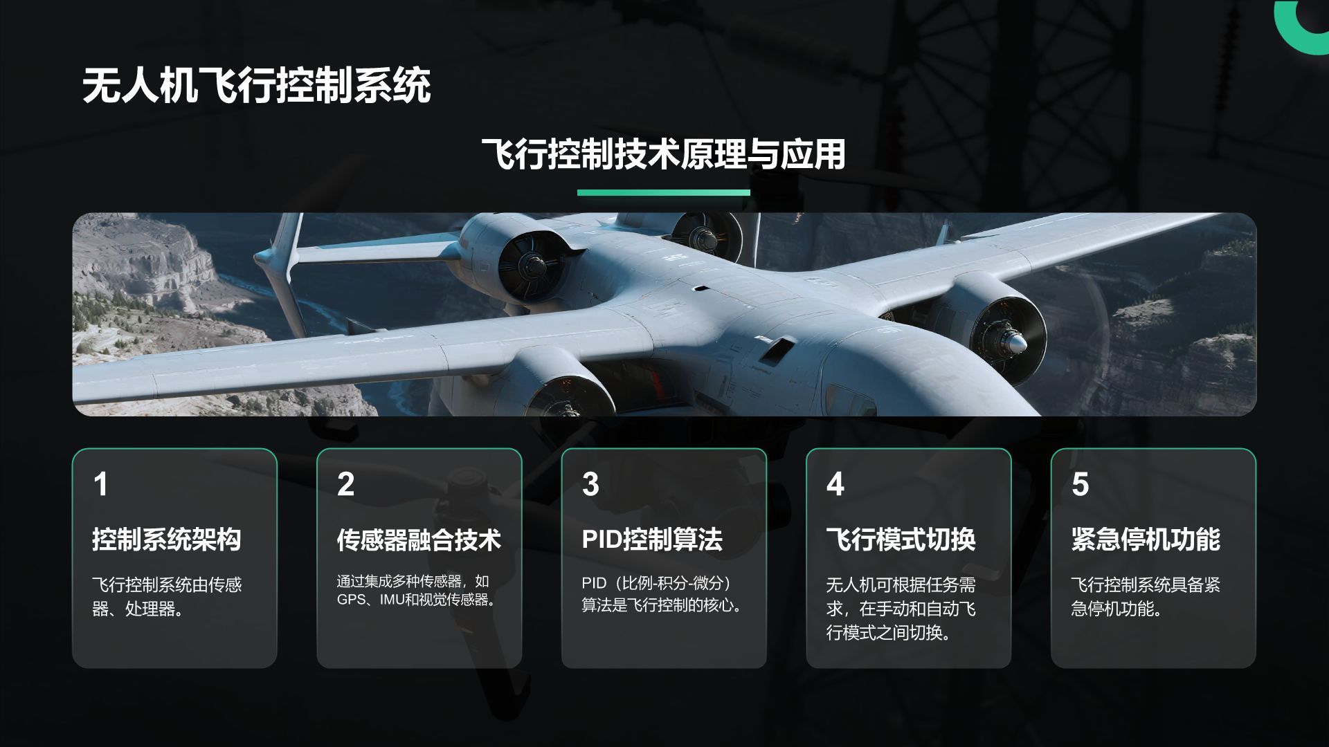 绿色商务风无人机行业报告PPT模板