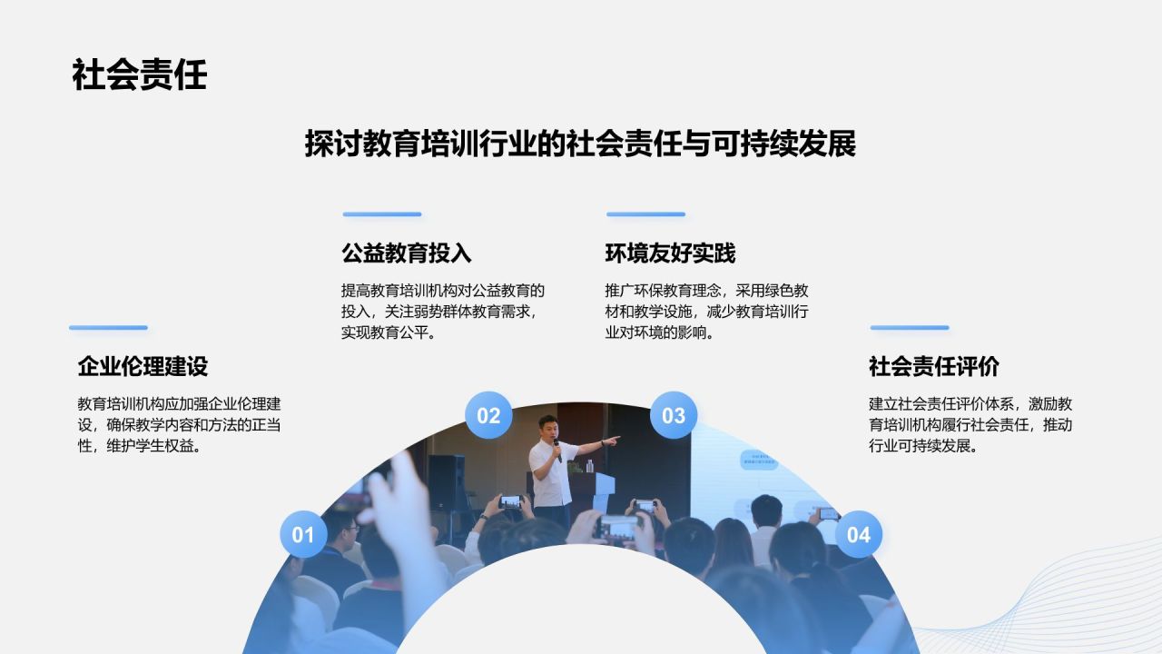 蓝色商务风学术研究背景与方法汇报PPT模板