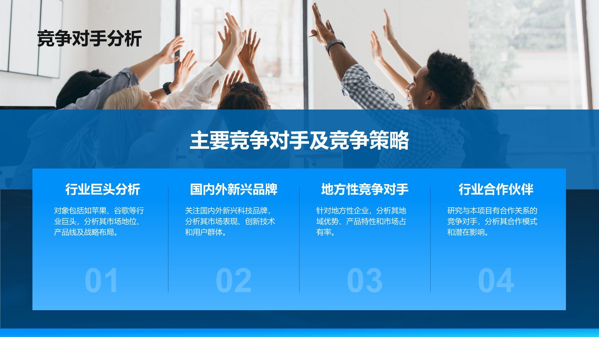 蓝色科技风科技风商业计划书项目介绍PPT模板