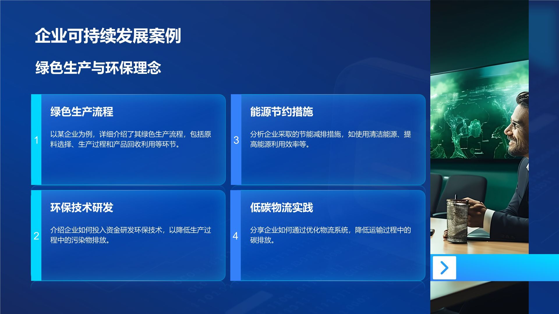 蓝色科技风科技风汇报总结PPT模板