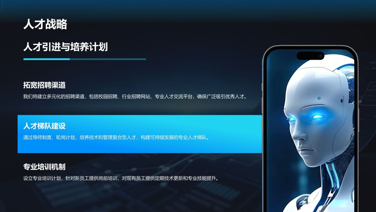 蓝色科技风科技风商业计划书项目介绍PPT模板