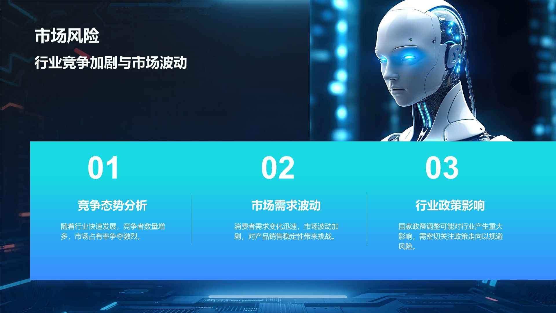 蓝色科技风科技风商业计划书项目介绍PPT模板