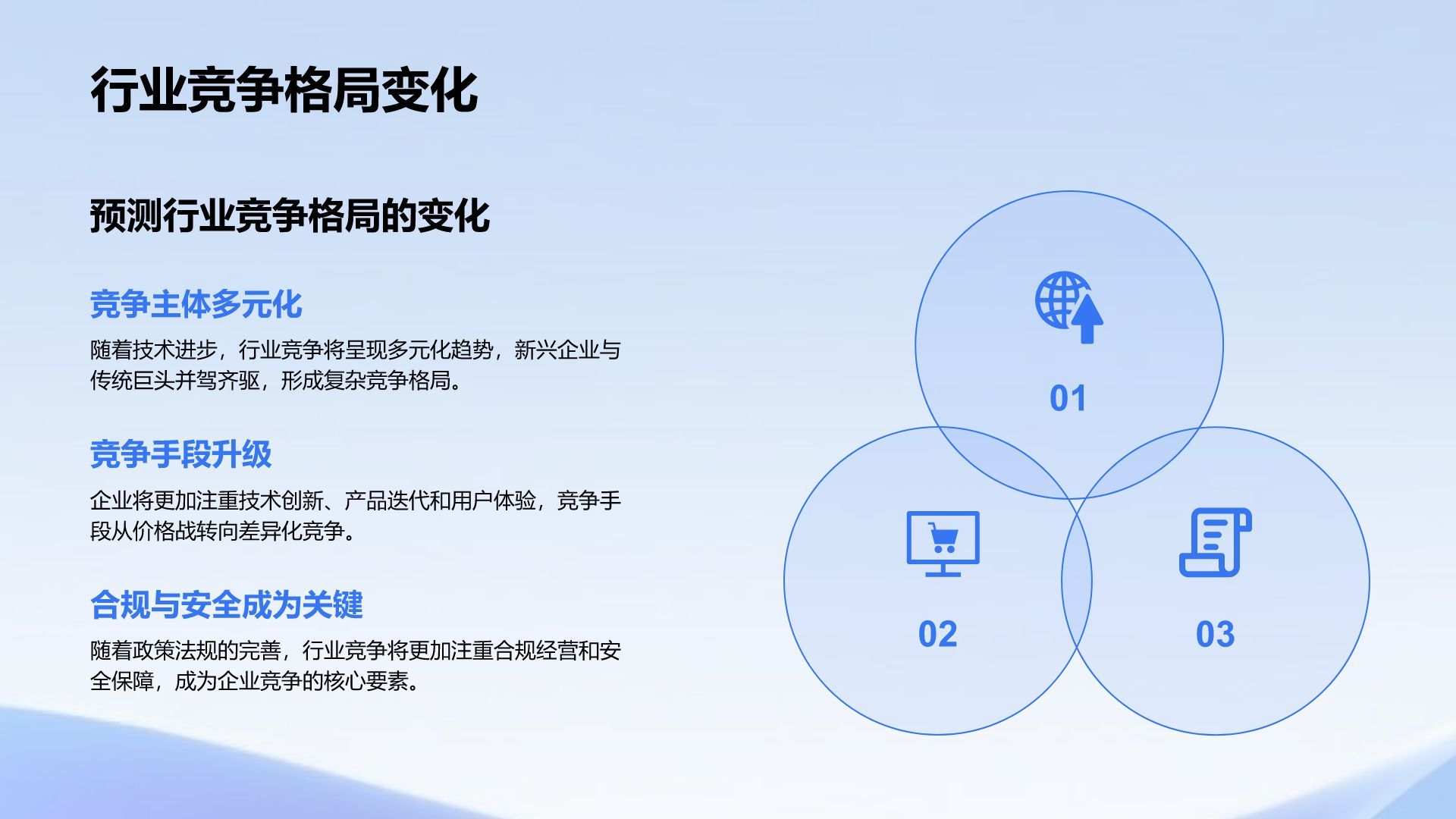 蓝色科技风科技风总结汇报复盘PPT模板