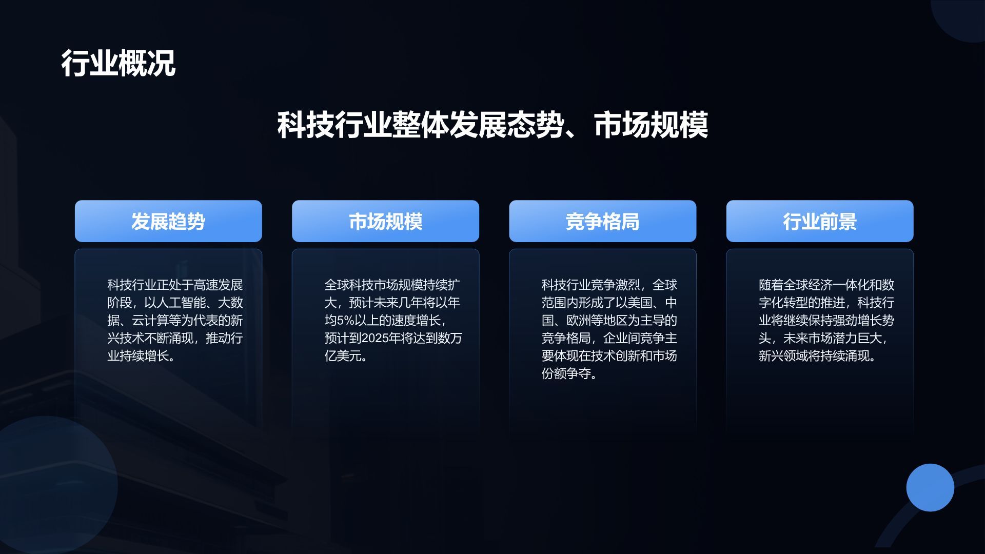 蓝色科技风科技风商业计划书PPT模板