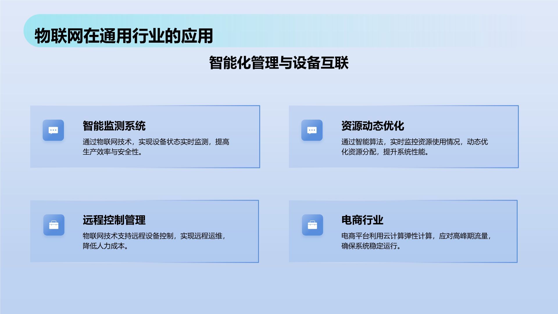 蓝色科技风科技风总结汇报复盘PPT模板