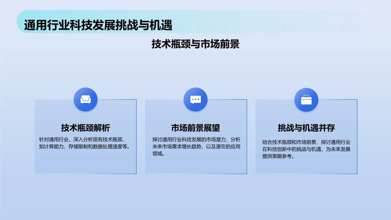 蓝色科技风科技风总结汇报复盘PPT模板