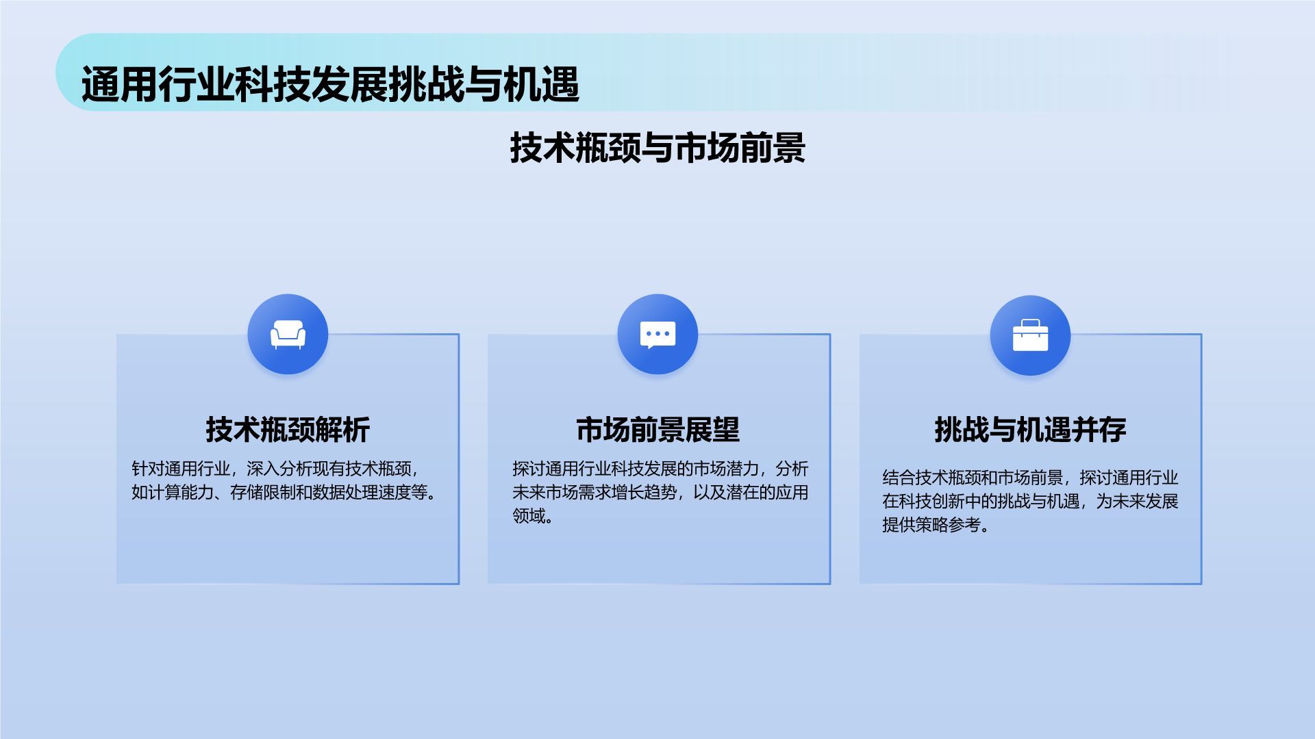 蓝色科技风科技风总结汇报复盘PPT模板