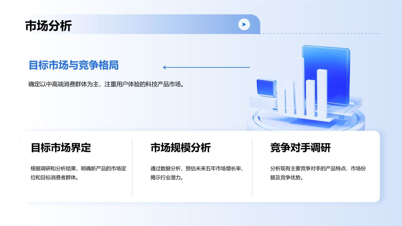 蓝色科技风科技风商业计划书PPT模板