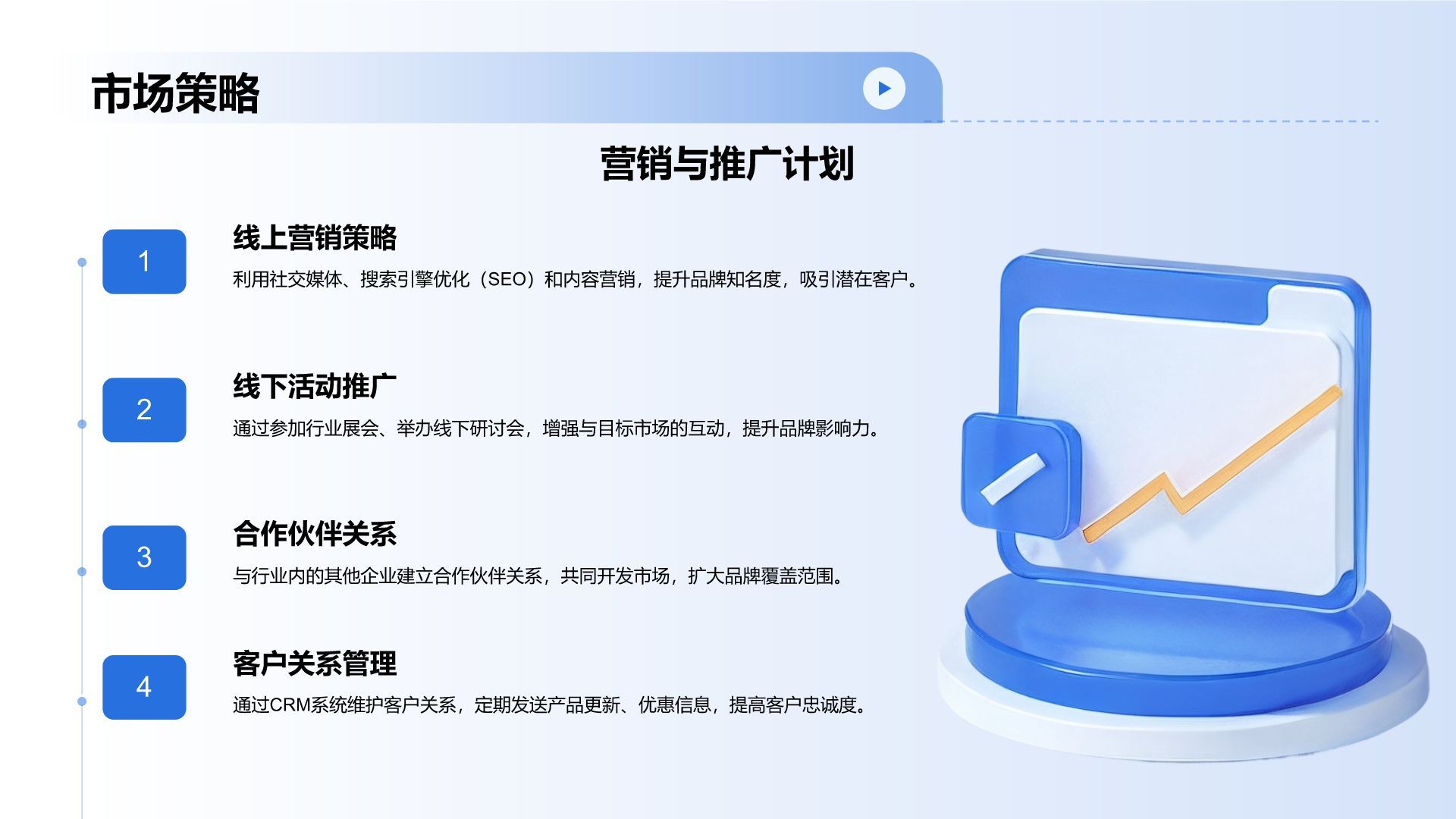 蓝色科技风科技风商业计划书PPT模板