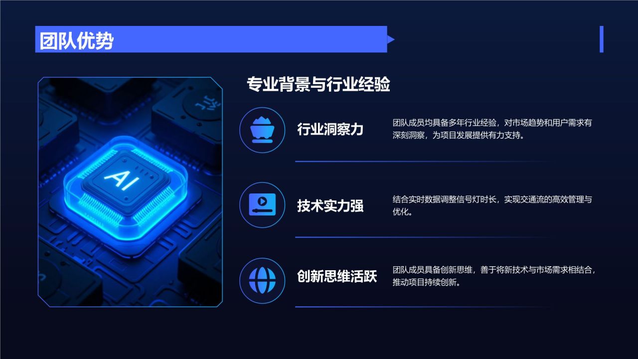 蓝色科技风科技风创新创业孵化项目展示PPT模板
