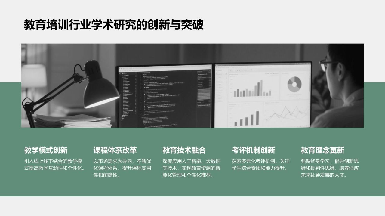 绿色商务风学术研究背景与方法汇报PPT模板