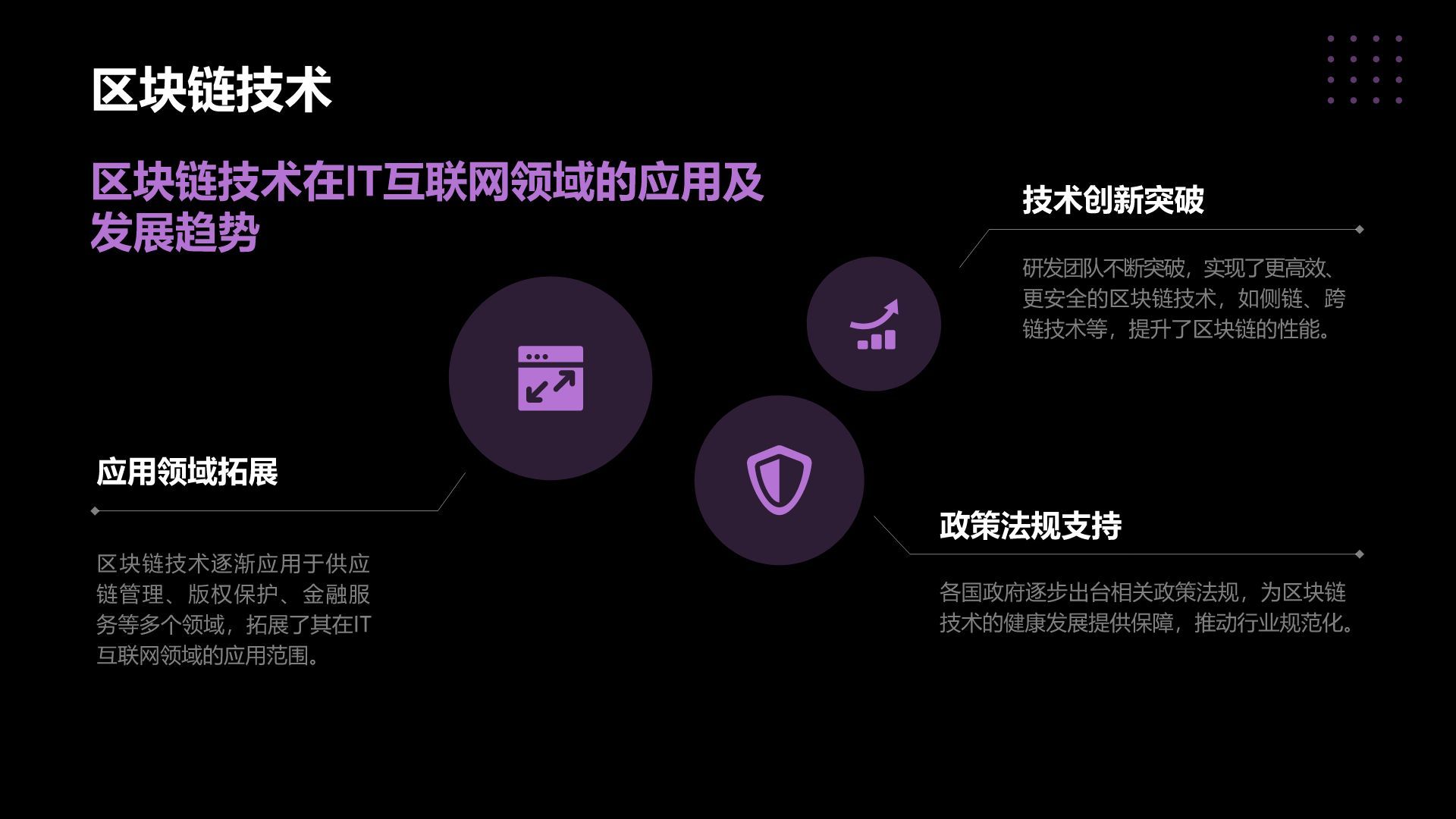 紫色简约风IT互联网月度总结汇报PPT模板