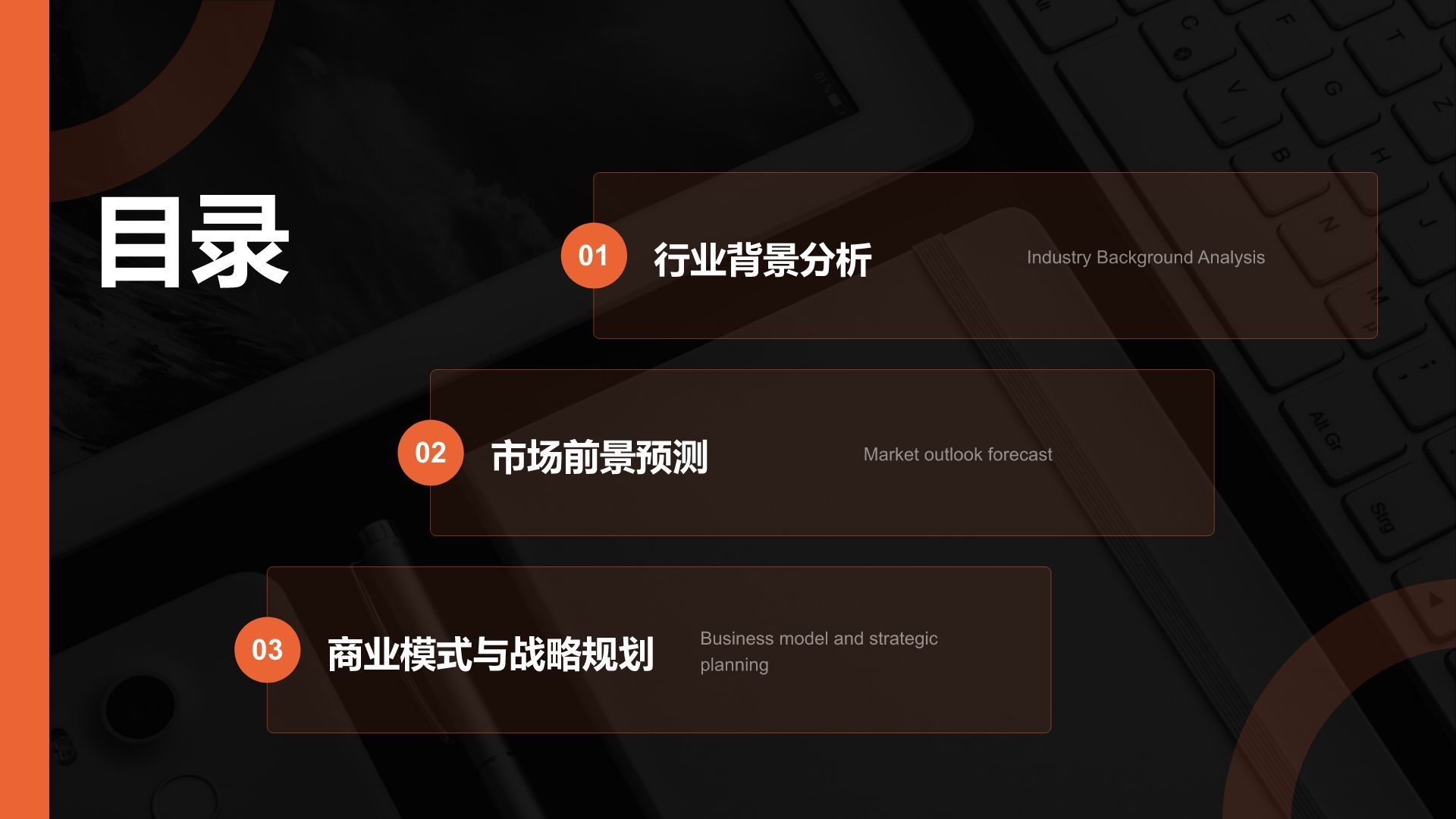 橙色简约风IT互联网商业计划书PPT模板