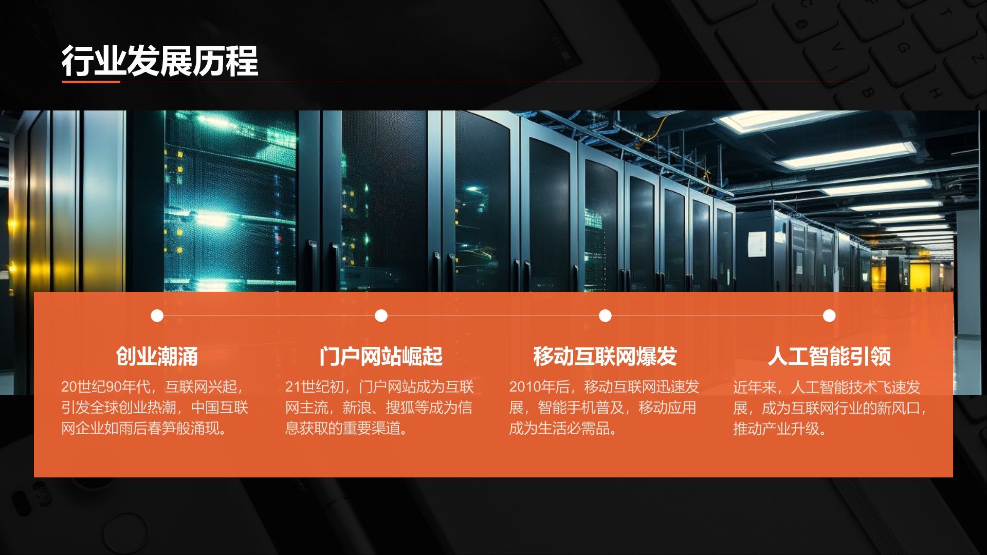 橙色简约风IT互联网商业计划书PPT模板