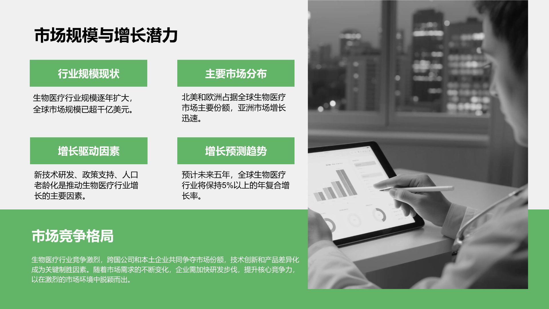 绿色商务风典型病例汇报与总结PPT模板