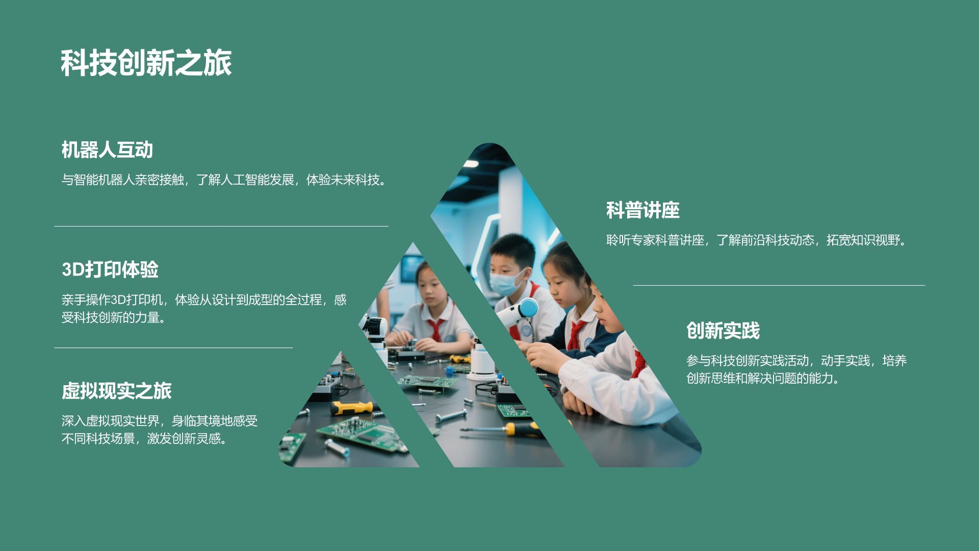 绿色商务风研学旅行宣传介绍PPT模板