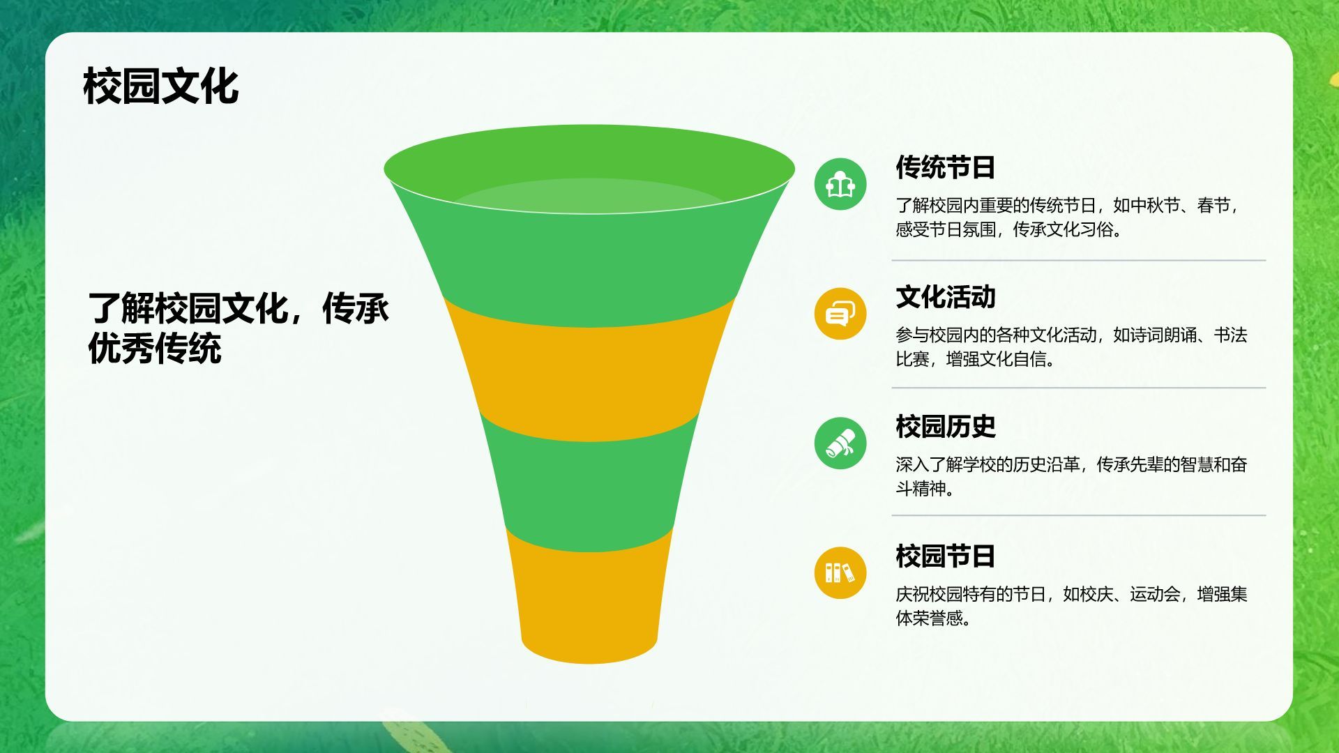 绿色卡通风欢迎新同学PPT模板