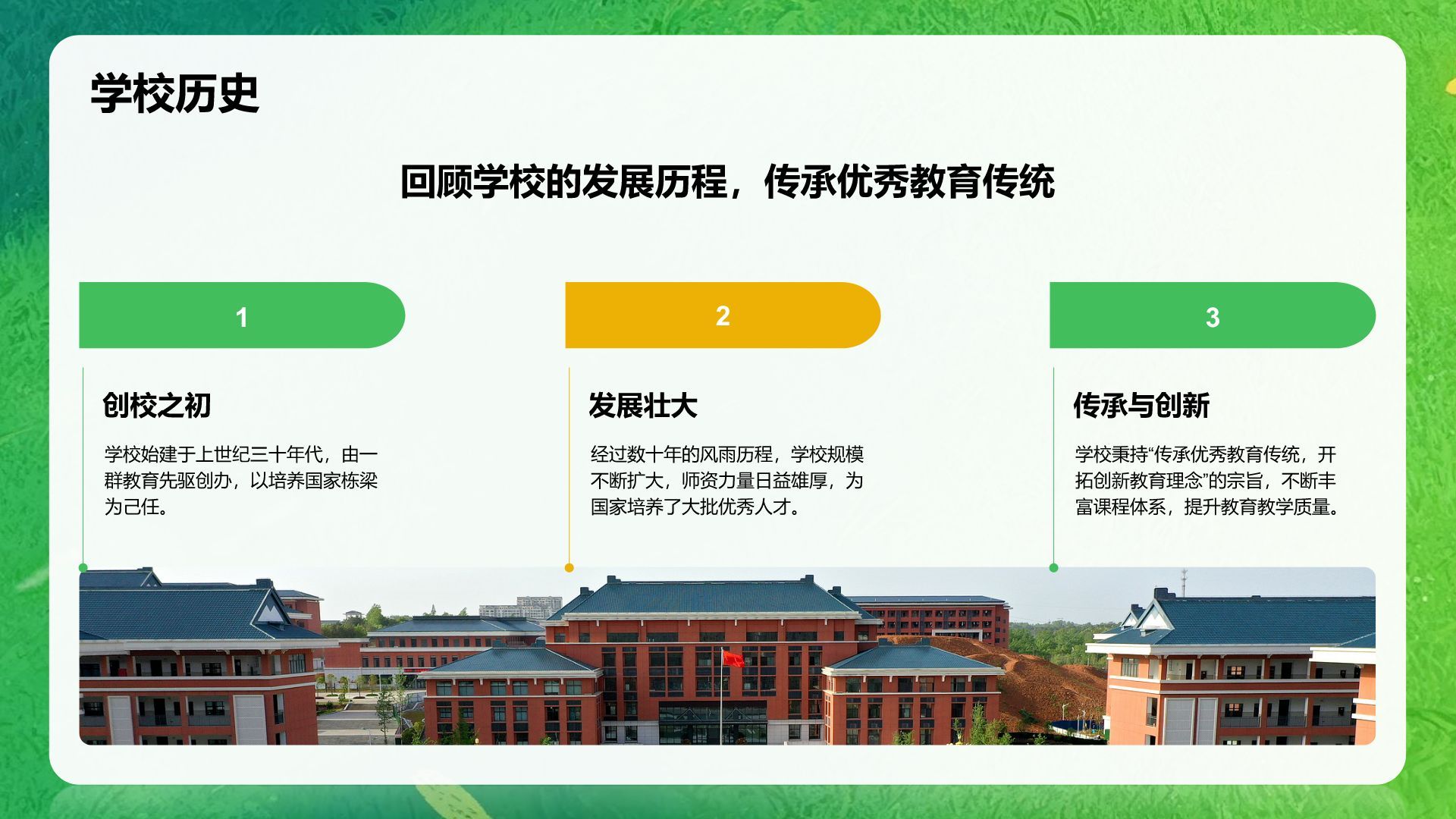 绿色卡通风欢迎新同学PPT模板