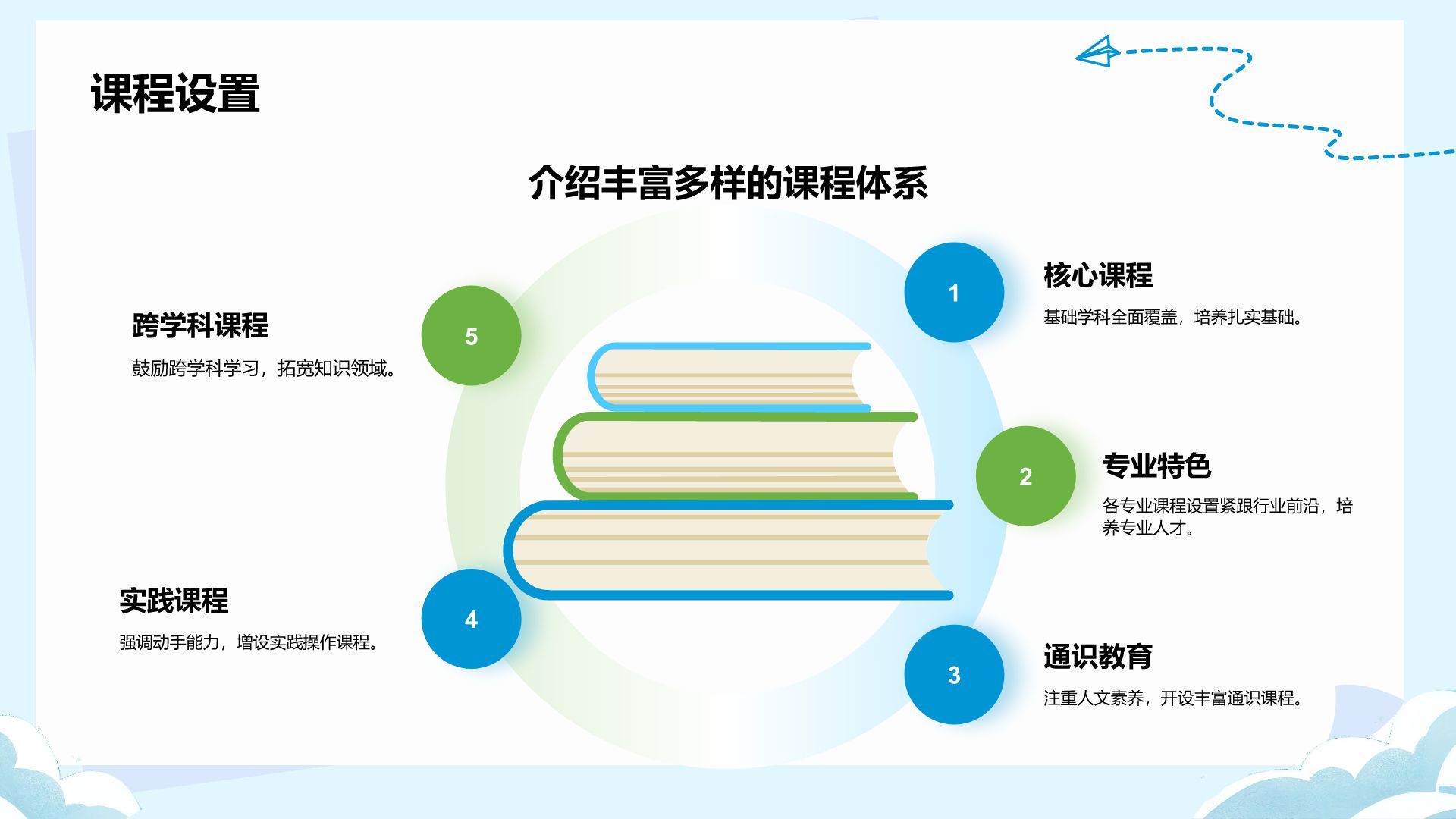 蓝色卡通风欢迎新同学PPT模板