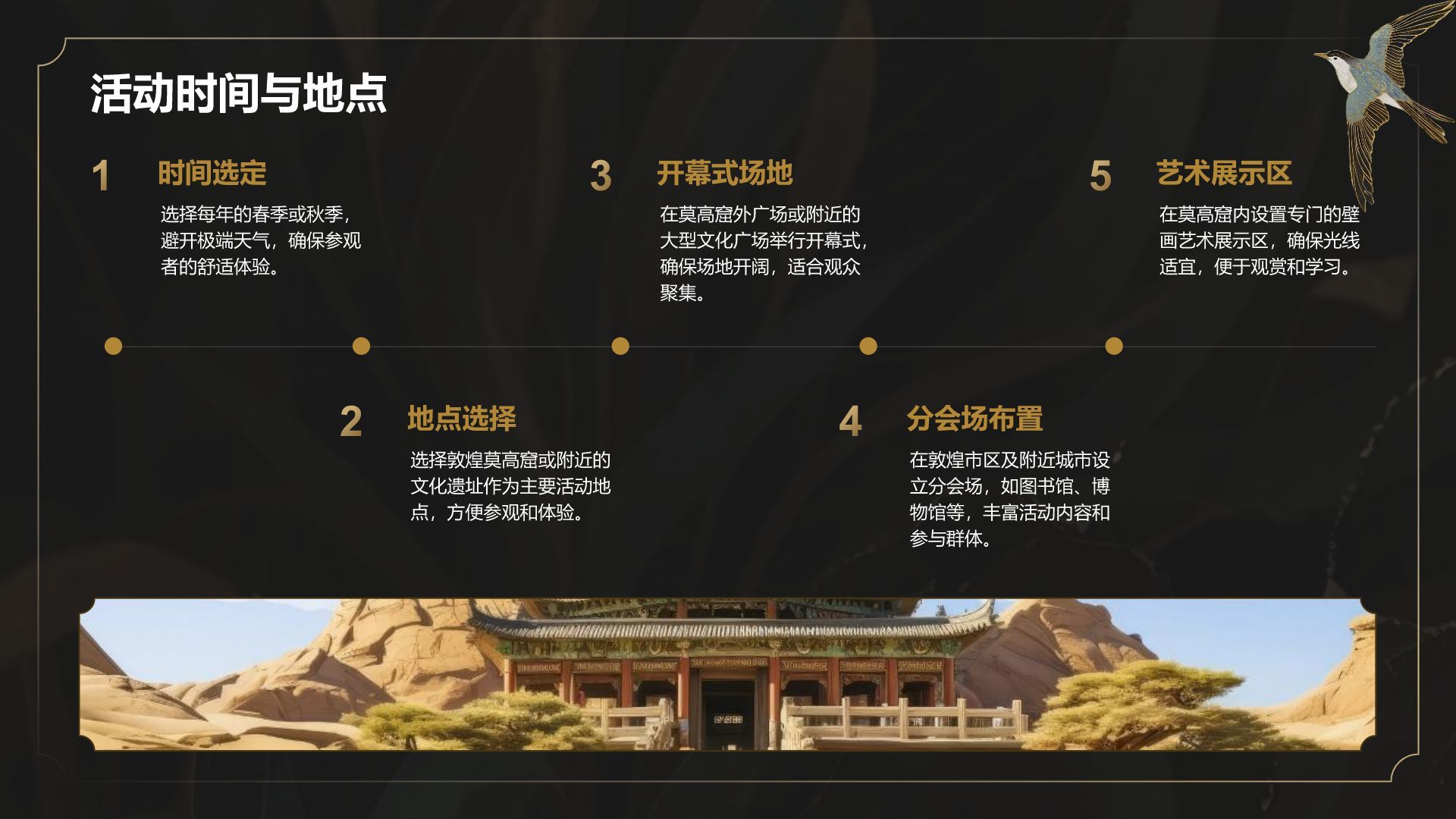 黄色复古风敦煌壁画艺术与文化价值展示PPT模板