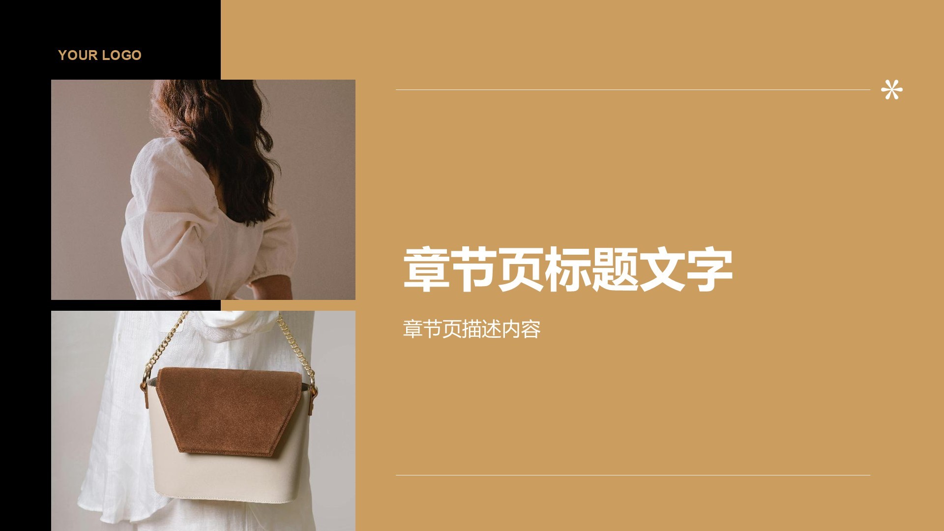橙色时尚/奢华时尚服装画册PPT