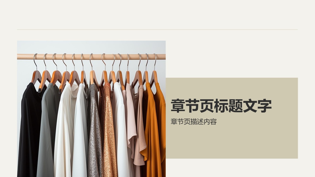 棕色时尚/奢华服装时尚商务培训PPT主题