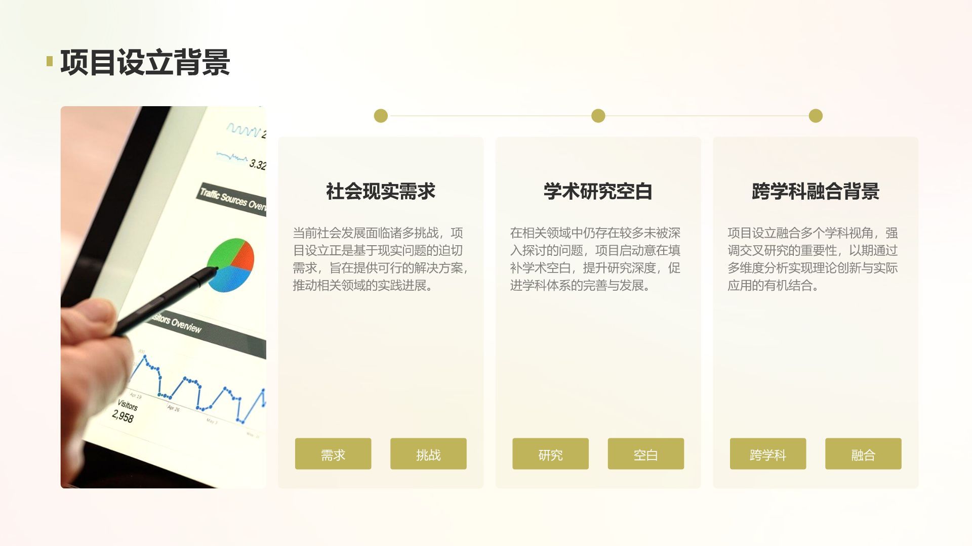 黄色简约风学术项目阶段性汇报PPT模板