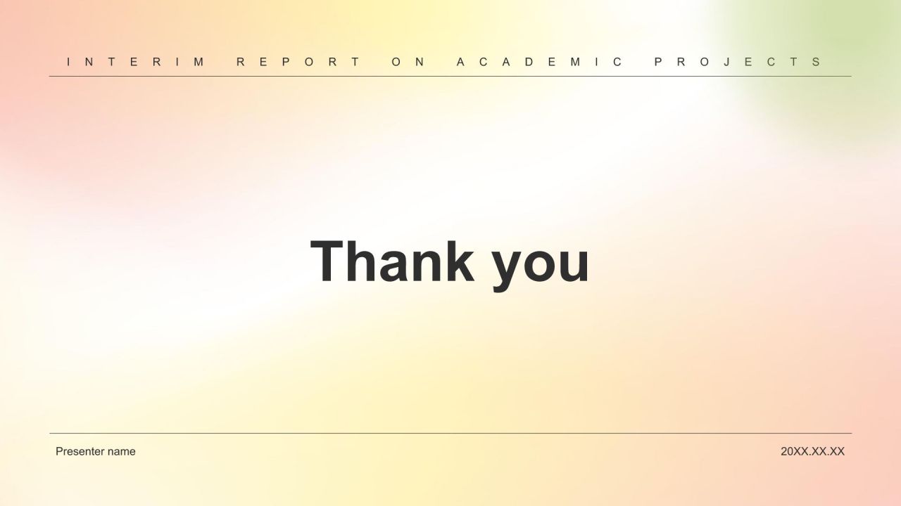 黄色简约风学术项目阶段性汇报PPT模板