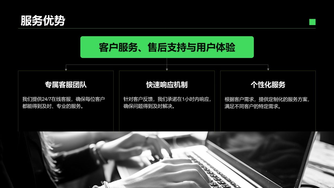 绿色简约风IT互联网商业品牌提案PPT模板