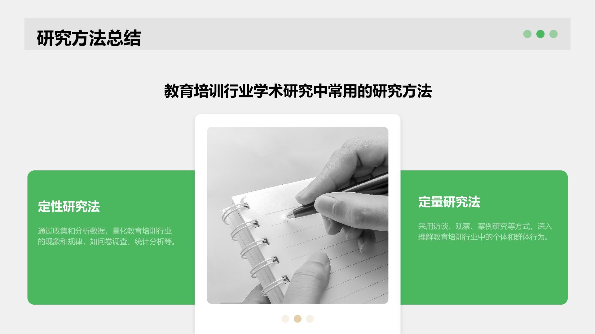 绿色简约风学术文献汇报展示PPT模板