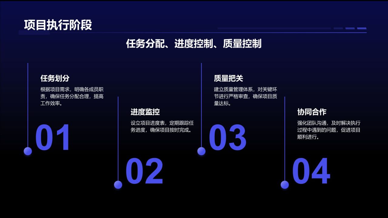 蓝色科技风项目总结汇报模板PPT模板