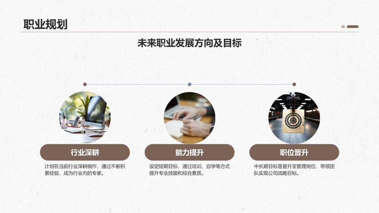 棕色商务风转正述职报告通用模板PPT模板