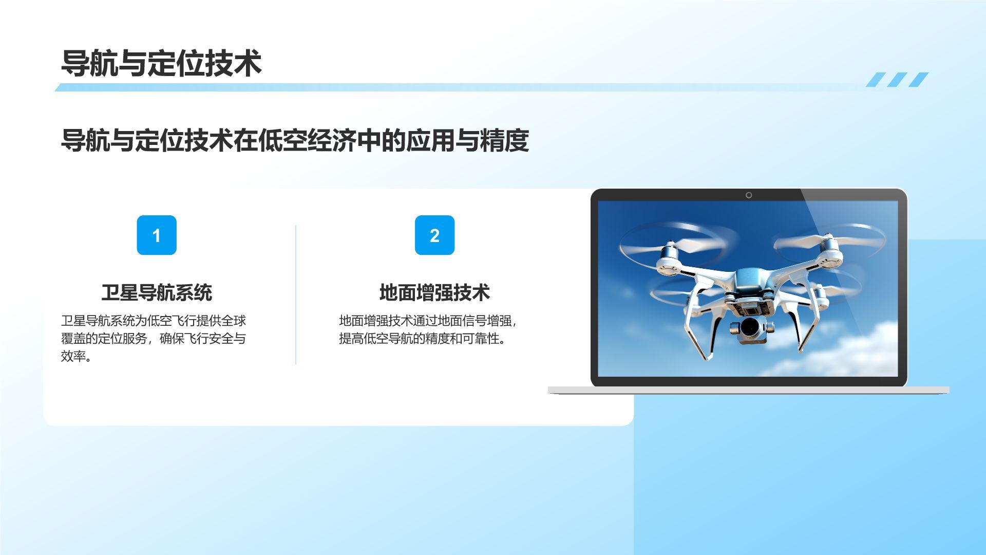 蓝色商务风低空经济行业分析PPT模板